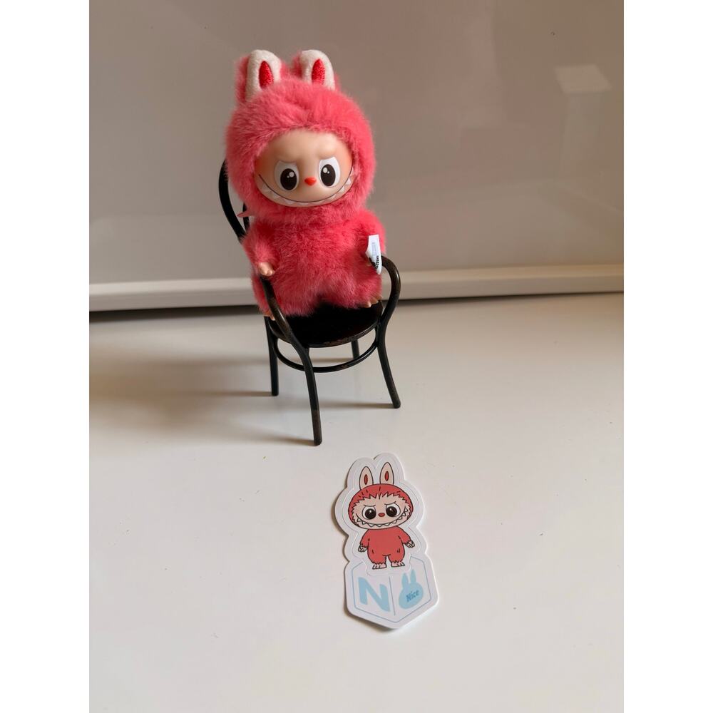 Authentic Pin for love Lububu plush letter : N Popmart V4